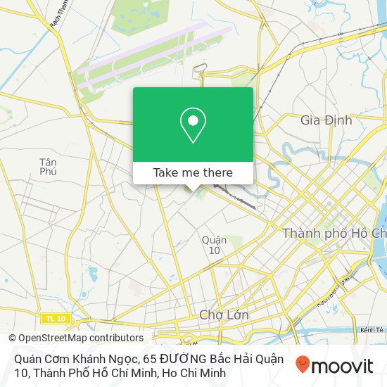Quán Cơm Khánh Ngọc, 65 ĐƯỜNG Bắc Hải Quận 10, Thành Phố Hồ Chí Minh map