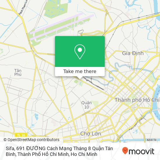 Sifa, 691 ĐƯỜNG Cách Mạng Tháng 8 Quận Tân Bình, Thành Phố Hồ Chí Minh map