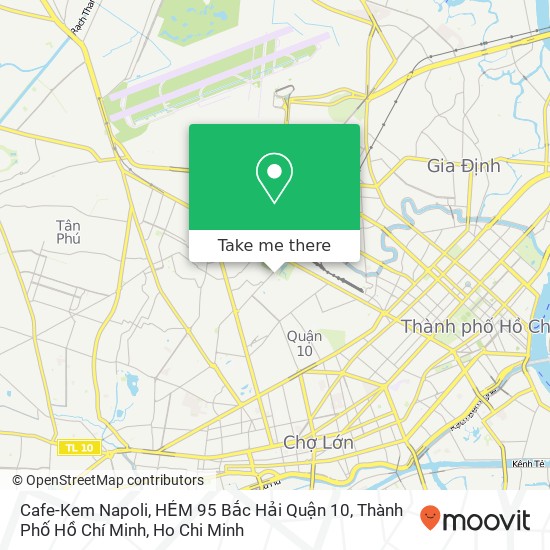 Cafe-Kem Napoli, HẺM 95 Bắc Hải Quận 10, Thành Phố Hồ Chí Minh map