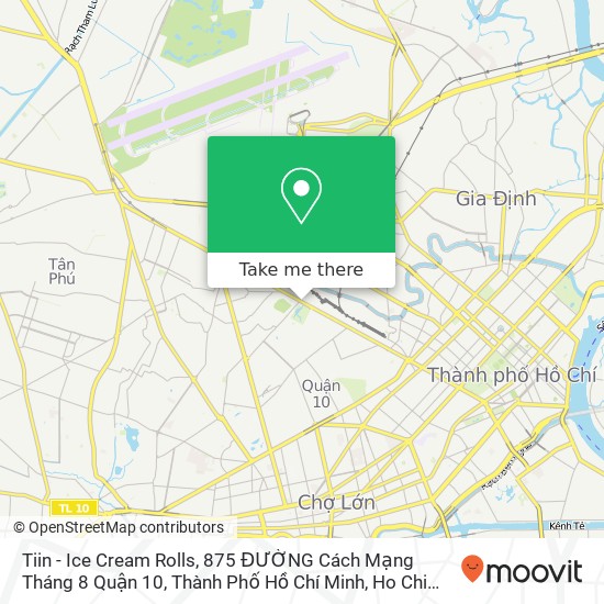 Tiin - Ice Cream Rolls, 875 ĐƯỜNG Cách Mạng Tháng 8 Quận 10, Thành Phố Hồ Chí Minh map
