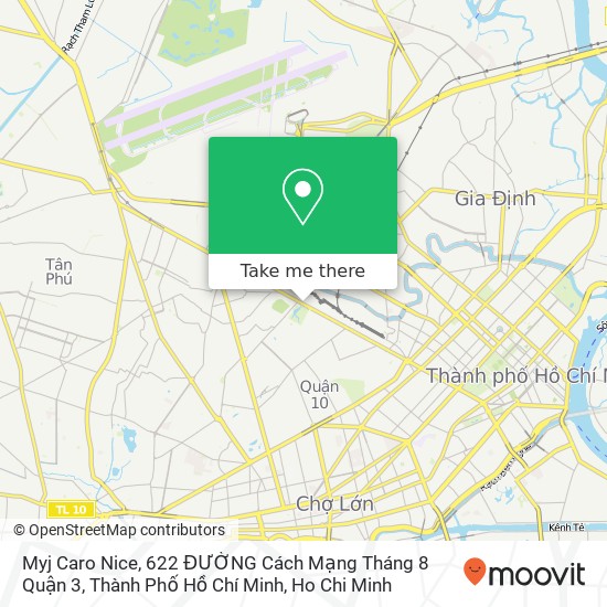 Myj Caro Nice, 622 ĐƯỜNG Cách Mạng Tháng 8 Quận 3, Thành Phố Hồ Chí Minh map