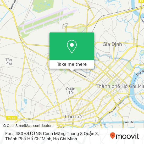 Foci, 480 ĐƯỜNG Cách Mạng Tháng 8 Quận 3, Thành Phố Hồ Chí Minh map