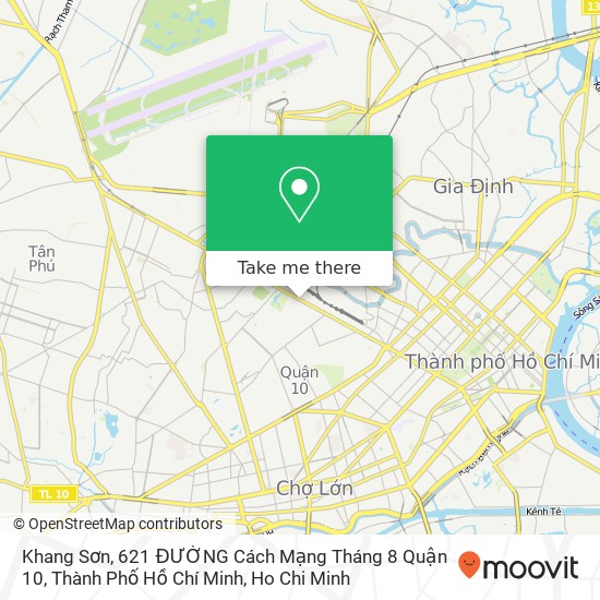 Khang Sơn, 621 ĐƯỜNG Cách Mạng Tháng 8 Quận 10, Thành Phố Hồ Chí Minh map