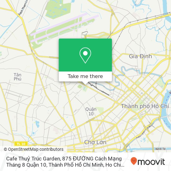 Cafe Thuỷ Trúc Garden, 875 ĐƯỜNG Cách Mạng Tháng 8 Quận 10, Thành Phố Hồ Chí Minh map