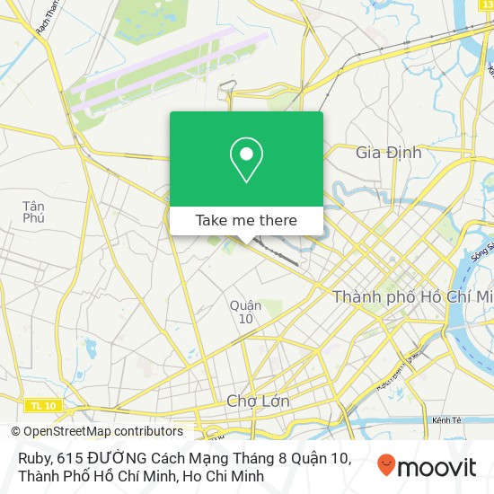 Ruby, 615 ĐƯỜNG Cách Mạng Tháng 8 Quận 10, Thành Phố Hồ Chí Minh map