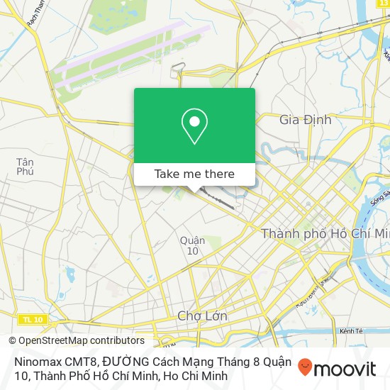 Ninomax CMT8, ĐƯỜNG Cách Mạng Tháng 8 Quận 10, Thành Phố Hồ Chí Minh map