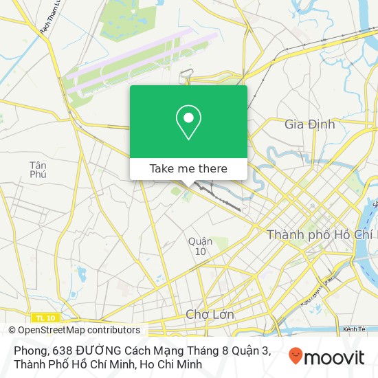 Phong, 638 ĐƯỜNG Cách Mạng Tháng 8 Quận 3, Thành Phố Hồ Chí Minh map