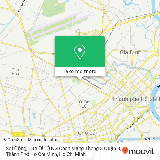 Sôi Động, 634 ĐƯỜNG Cách Mạng Tháng 8 Quận 3, Thành Phố Hồ Chí Minh map