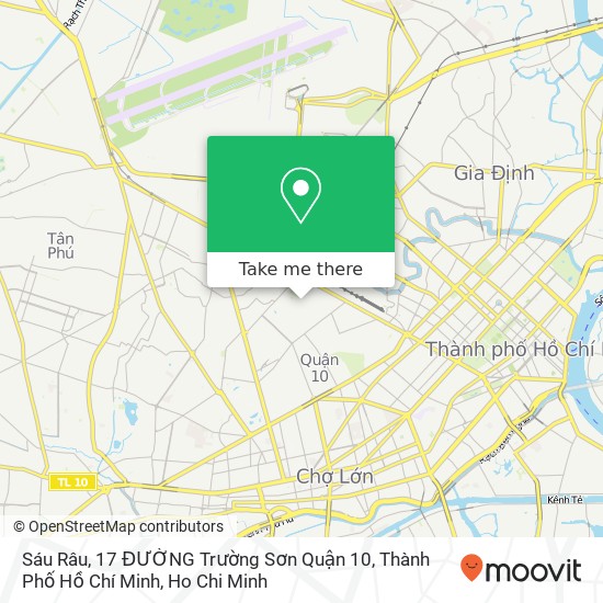 Sáu Râu, 17 ĐƯỜNG Trường Sơn Quận 10, Thành Phố Hồ Chí Minh map