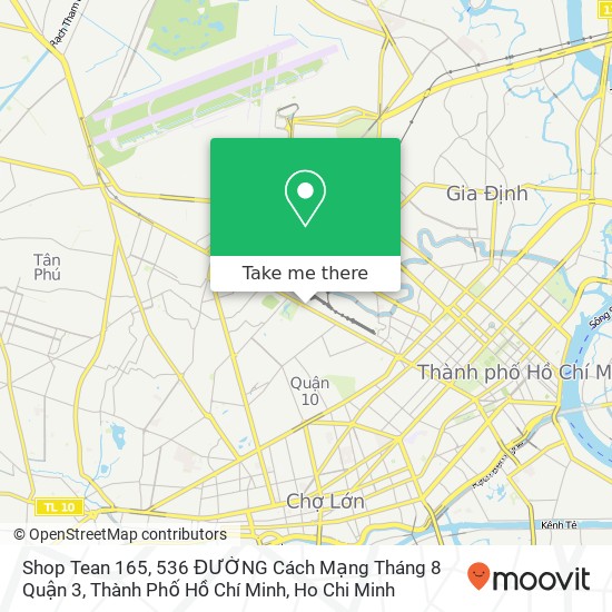 Shop Tean 165, 536 ĐƯỜNG Cách Mạng Tháng 8 Quận 3, Thành Phố Hồ Chí Minh map