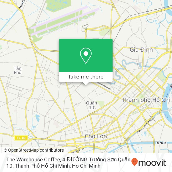 The Warehouse Coffee, 4 ĐƯỜNG Trường Sơn Quận 10, Thành Phố Hồ Chí Minh map