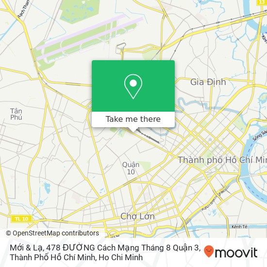 Mới & Lạ, 478 ĐƯỜNG Cách Mạng Tháng 8 Quận 3, Thành Phố Hồ Chí Minh map