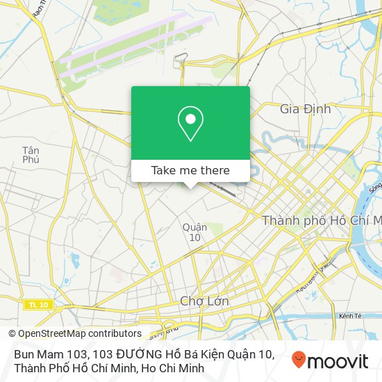 Bun Mam 103, 103 ĐƯỜNG Hồ Bá Kiện Quận 10, Thành Phố Hồ Chí Minh map
