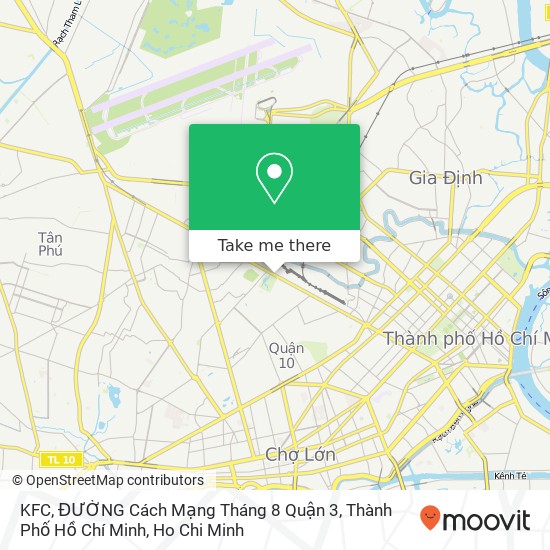 KFC, ĐƯỜNG Cách Mạng Tháng 8 Quận 3, Thành Phố Hồ Chí Minh map