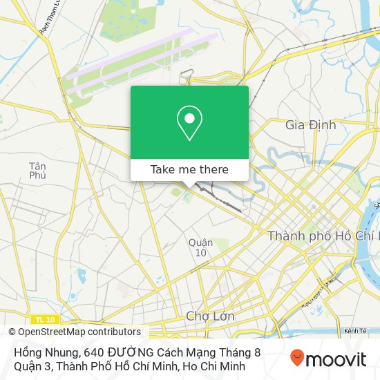 Hồng Nhung, 640 ĐƯỜNG Cách Mạng Tháng 8 Quận 3, Thành Phố Hồ Chí Minh map