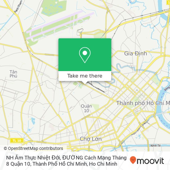 NH Ẩm Thực Nhiệt Đới, ĐƯỜNG Cách Mạng Tháng 8 Quận 10, Thành Phố Hồ Chí Minh map
