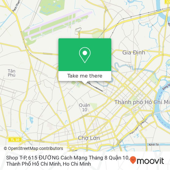 Shop T-P, 615 ĐƯỜNG Cách Mạng Tháng 8 Quận 10, Thành Phố Hồ Chí Minh map