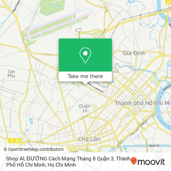 Shop Al, ĐƯỜNG Cách Mạng Tháng 8 Quận 3, Thành Phố Hồ Chí Minh map