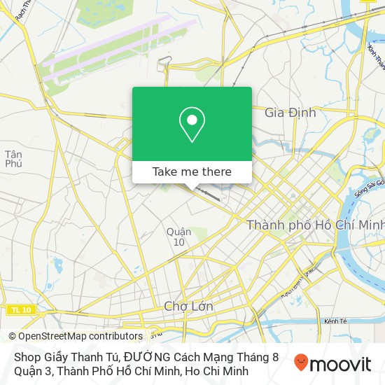 Shop Giầy Thanh Tú, ĐƯỜNG Cách Mạng Tháng 8 Quận 3, Thành Phố Hồ Chí Minh map