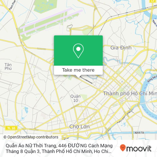 Quần Áo Nữ Thời Trang, 446 ĐƯỜNG Cách Mạng Tháng 8 Quận 3, Thành Phố Hồ Chí Minh map