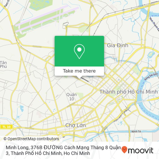 Minh Long, 376B ĐƯỜNG Cách Mạng Tháng 8 Quận 3, Thành Phố Hồ Chí Minh map