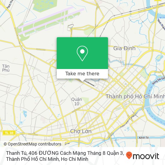 Thanh Tú, 406 ĐƯỜNG Cách Mạng Tháng 8 Quận 3, Thành Phố Hồ Chí Minh map
