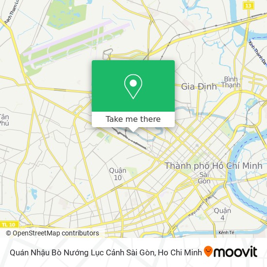 Quán Nhậu Bò Nướng Lục Cảnh Sài Gòn map