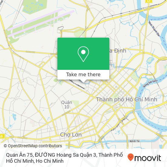 Quán Ăn 75, ĐƯỜNG Hoàng Sa Quận 3, Thành Phố Hồ Chí Minh map