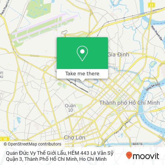 Quán Đức Vy Thế Giới Lẩu, HẺM 443 Lê Văn Sỹ Quận 3, Thành Phố Hồ Chí Minh map