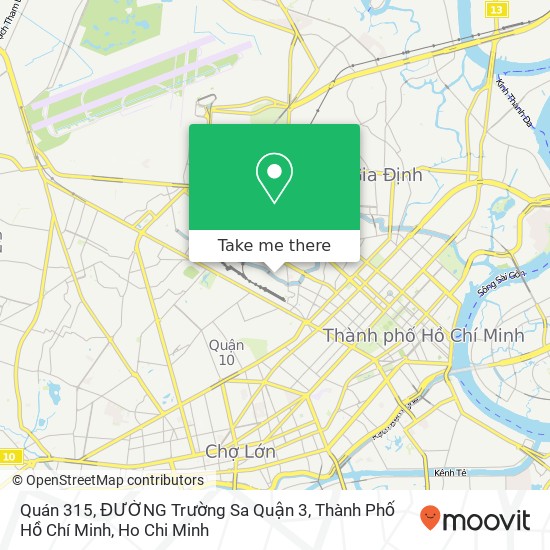 Quán 315, ĐƯỜNG Trường Sa Quận 3, Thành Phố Hồ Chí Minh map