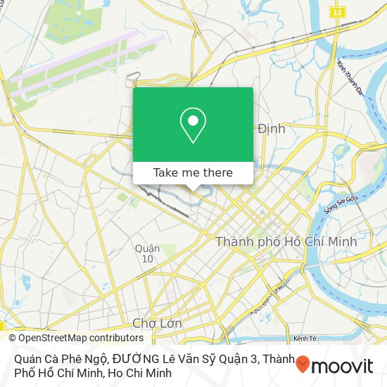 Quán Cà Phê Ngộ, ĐƯỜNG Lê Văn Sỹ Quận 3, Thành Phố Hồ Chí Minh map