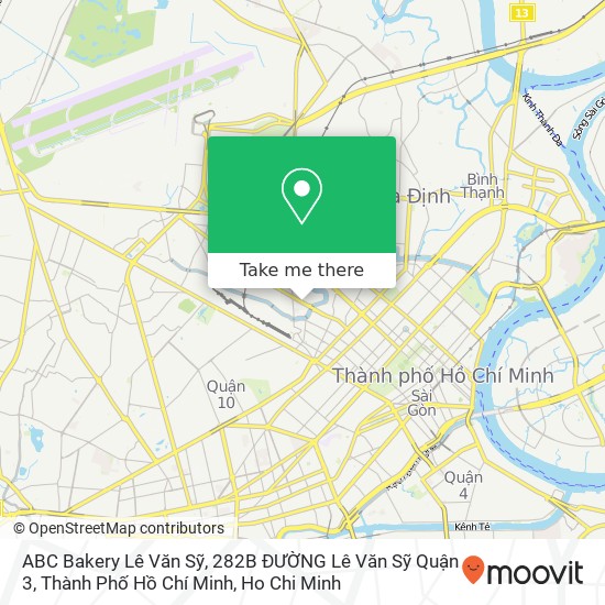 ABC Bakery Lê Văn Sỹ, 282B ĐƯỜNG Lê Văn Sỹ Quận 3, Thành Phố Hồ Chí Minh map