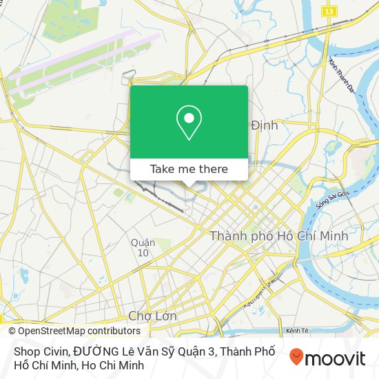 Shop Civin, ĐƯỜNG Lê Văn Sỹ Quận 3, Thành Phố Hồ Chí Minh map