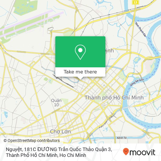 Nguyệt, 181C ĐƯỜNG Trần Quốc Thảo Quận 3, Thành Phố Hồ Chí Minh map