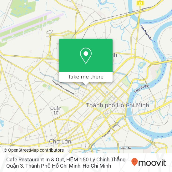 Cafe Restaurant In & Out, HẺM 150 Lý Chính Thắng Quận 3, Thành Phố Hồ Chí Minh map