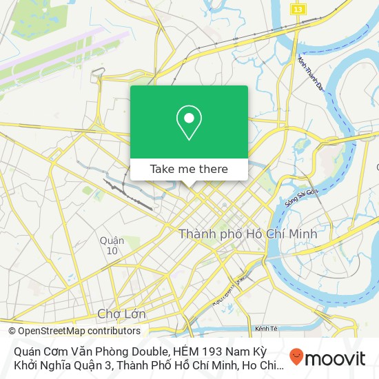 Quán Cơm Văn Phòng Double, HẺM 193 Nam Kỳ Khởi Nghĩa Quận 3, Thành Phố Hồ Chí Minh map