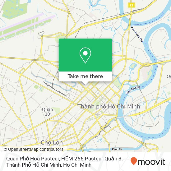 Quán Phở Hòa Pasteur, HẺM 266 Pasteur Quận 3, Thành Phố Hồ Chí Minh map