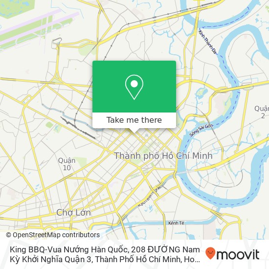 King BBQ-Vua Nướng Hàn Quốc, 208 ĐƯỜNG Nam Kỳ Khởi Nghĩa Quận 3, Thành Phố Hồ Chí Minh map