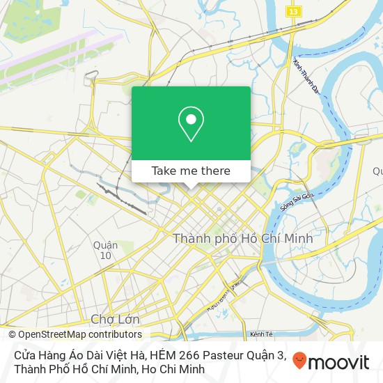 Cửa Hàng Áo Dài Việt Hà, HẺM 266 Pasteur Quận 3, Thành Phố Hồ Chí Minh map