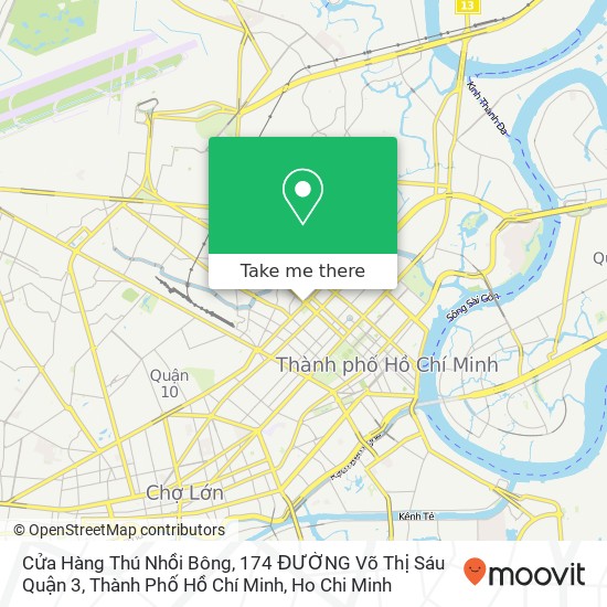 Cửa Hàng Thú Nhồi Bông, 174 ĐƯỜNG Võ Thị Sáu Quận 3, Thành Phố Hồ Chí Minh map