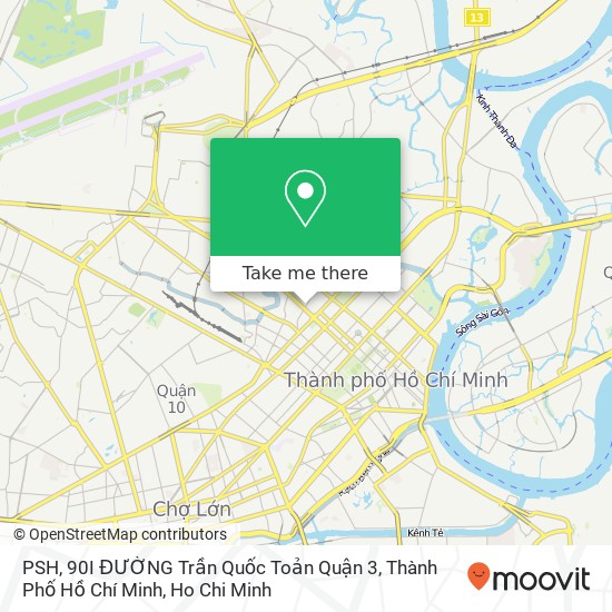 PSH, 90I ĐƯỜNG Trần Quốc Toản Quận 3, Thành Phố Hồ Chí Minh map