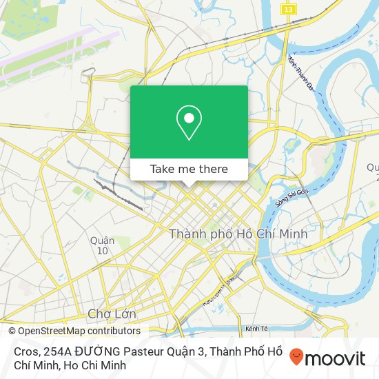 Cros, 254A ĐƯỜNG Pasteur Quận 3, Thành Phố Hồ Chí Minh map
