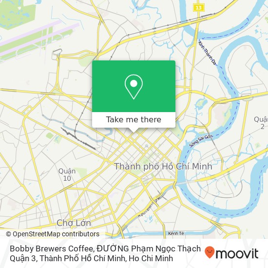 Bobby Brewers Coffee, ĐƯỜNG Phạm Ngọc Thạch Quận 3, Thành Phố Hồ Chí Minh map