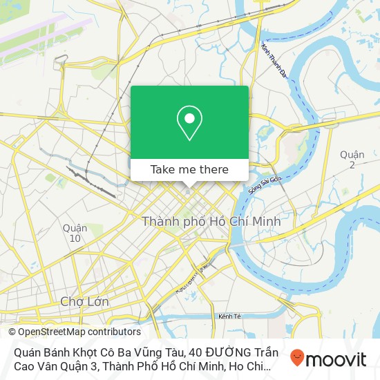 Quán Bánh Khọt Cô Ba Vũng Tàu, 40 ĐƯỜNG Trần Cao Vân Quận 3, Thành Phố Hồ Chí Minh map