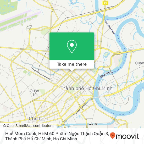 Huế Mom Cook, HẺM 60 Phạm Ngọc Thạch Quận 3, Thành Phố Hồ Chí Minh map