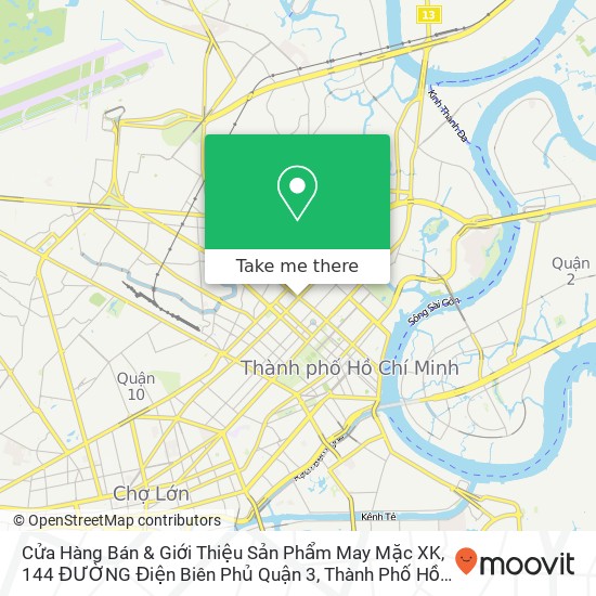 Cửa Hàng Bán & Giới Thiệu Sản Phẩm May Mặc XK, 144 ĐƯỜNG Điện Biên Phủ Quận 3, Thành Phố Hồ Chí Minh map