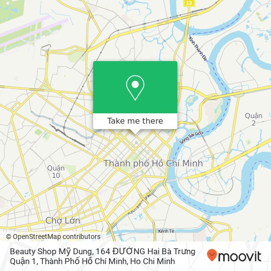 Beauty Shop Mỹ Dung, 164 ĐƯỜNG Hai Bà Trưng Quận 1, Thành Phố Hồ Chí Minh map