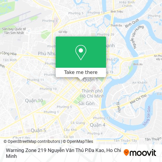 Warning Zone 219 Nguyễn Văn Thủ P.Đa Kao map