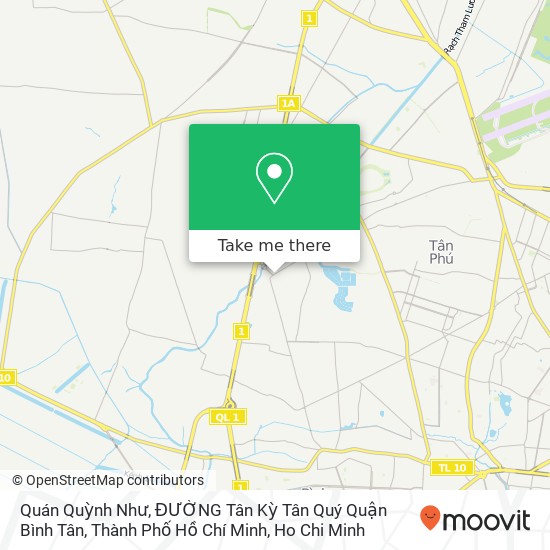Quán Quỳnh Như, ĐƯỜNG Tân Kỳ Tân Quý Quận Bình Tân, Thành Phố Hồ Chí Minh map