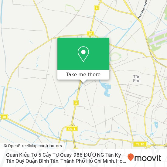 Quán Kiều Tơ 5 Cầy Tơ Quay, 986 ĐƯỜNG Tân Kỳ Tân Quý Quận Bình Tân, Thành Phố Hồ Chí Minh map